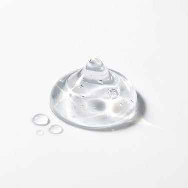 A drop of clear hyaluronate gel
